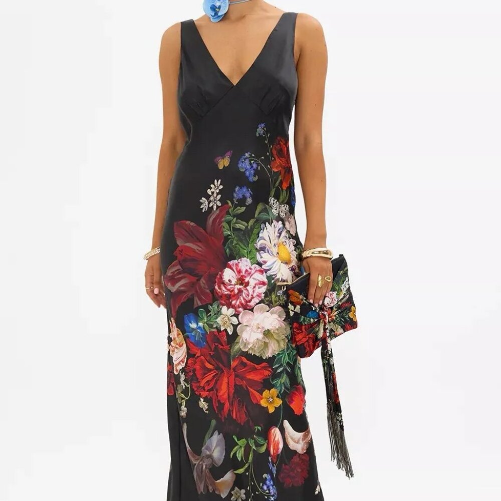 CAMILLA A Still Life V-Neck Slip Dress RRP